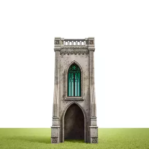 GOTHIC CASTLE BUILDING 22 Low-poly 3D model