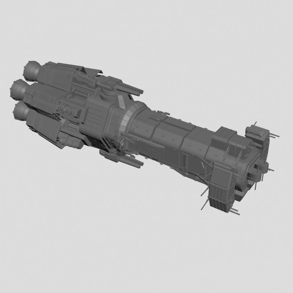 Expanse UNN Truman Class Dreadnought 3D print model_7
