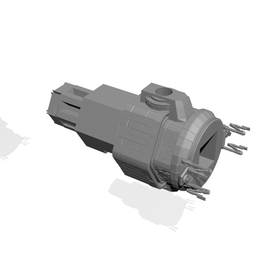 Expanse UNN Truman Class Dreadnought 3D print model_11