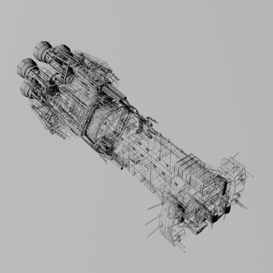 Expanse UNN Truman Class Dreadnought 3D print model_18