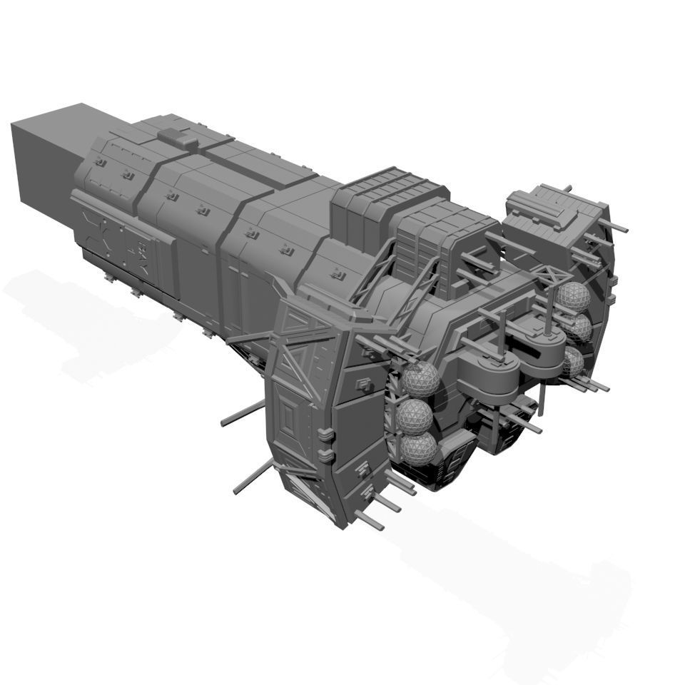 Expanse UNN Truman Class Dreadnought 3D print model_15