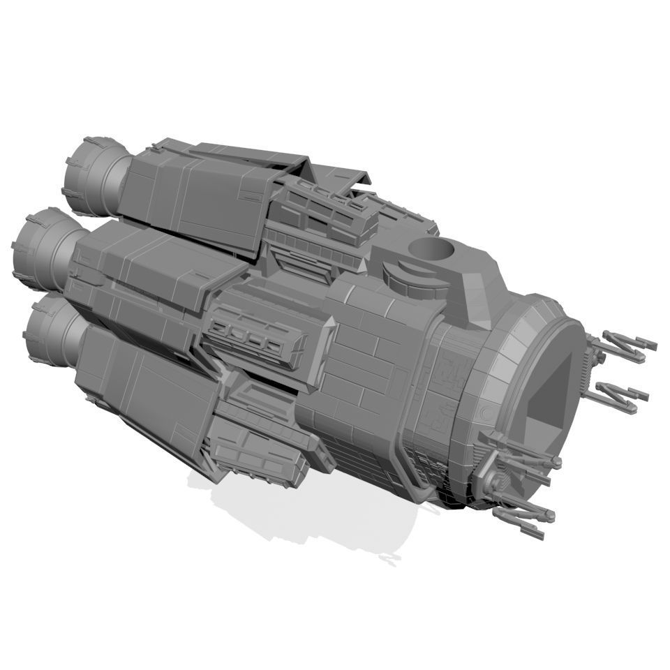 Expanse UNN Truman Class Dreadnought 3D print model_12