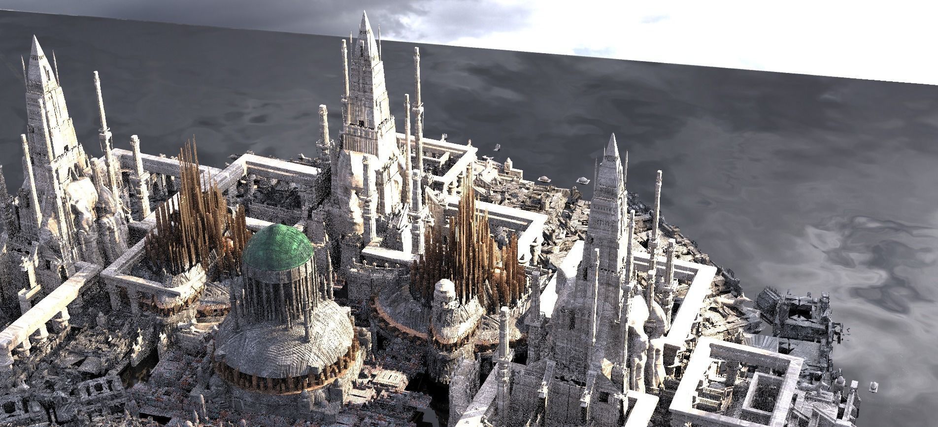 Avengers high palace Gods kit bash  3D model_1