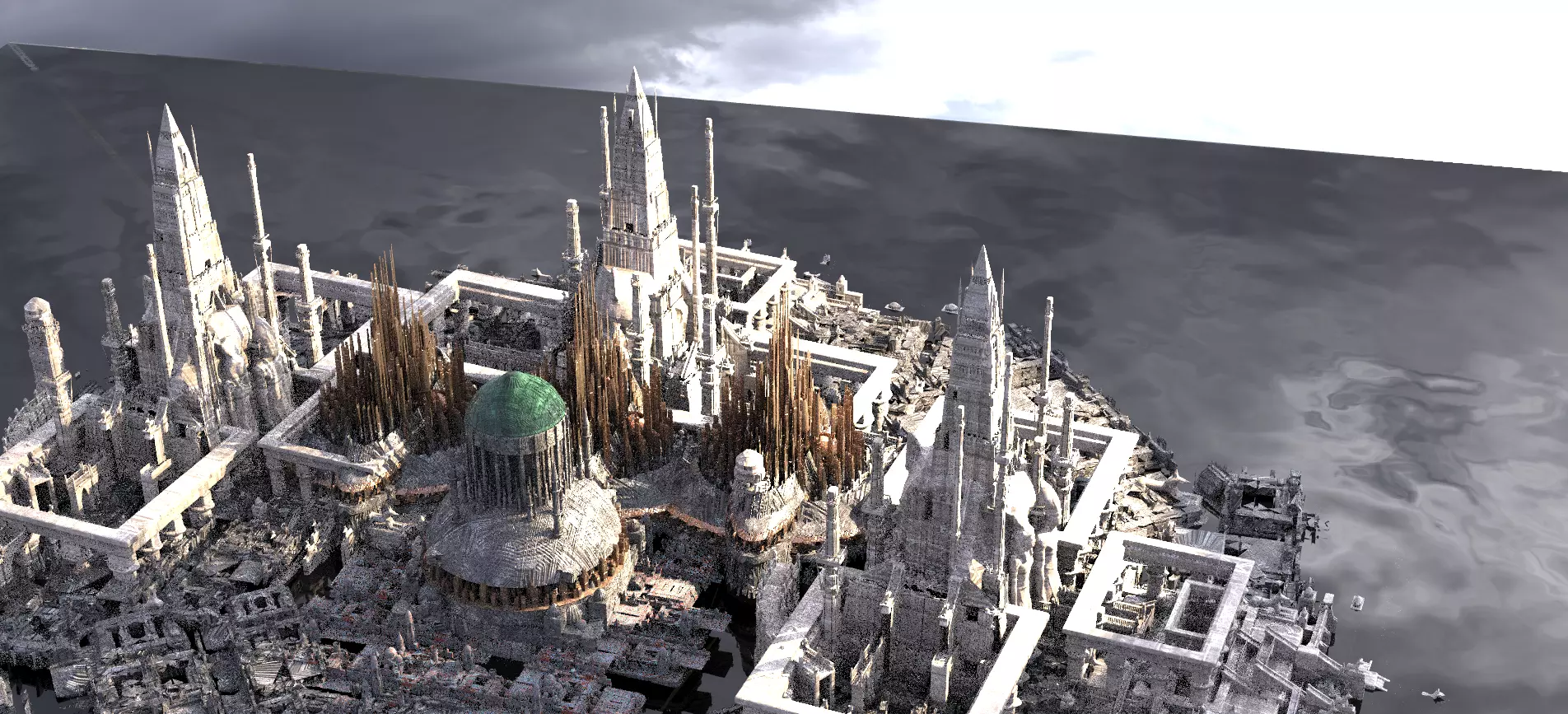 Avengers high palace Gods kit bash  3D model_0