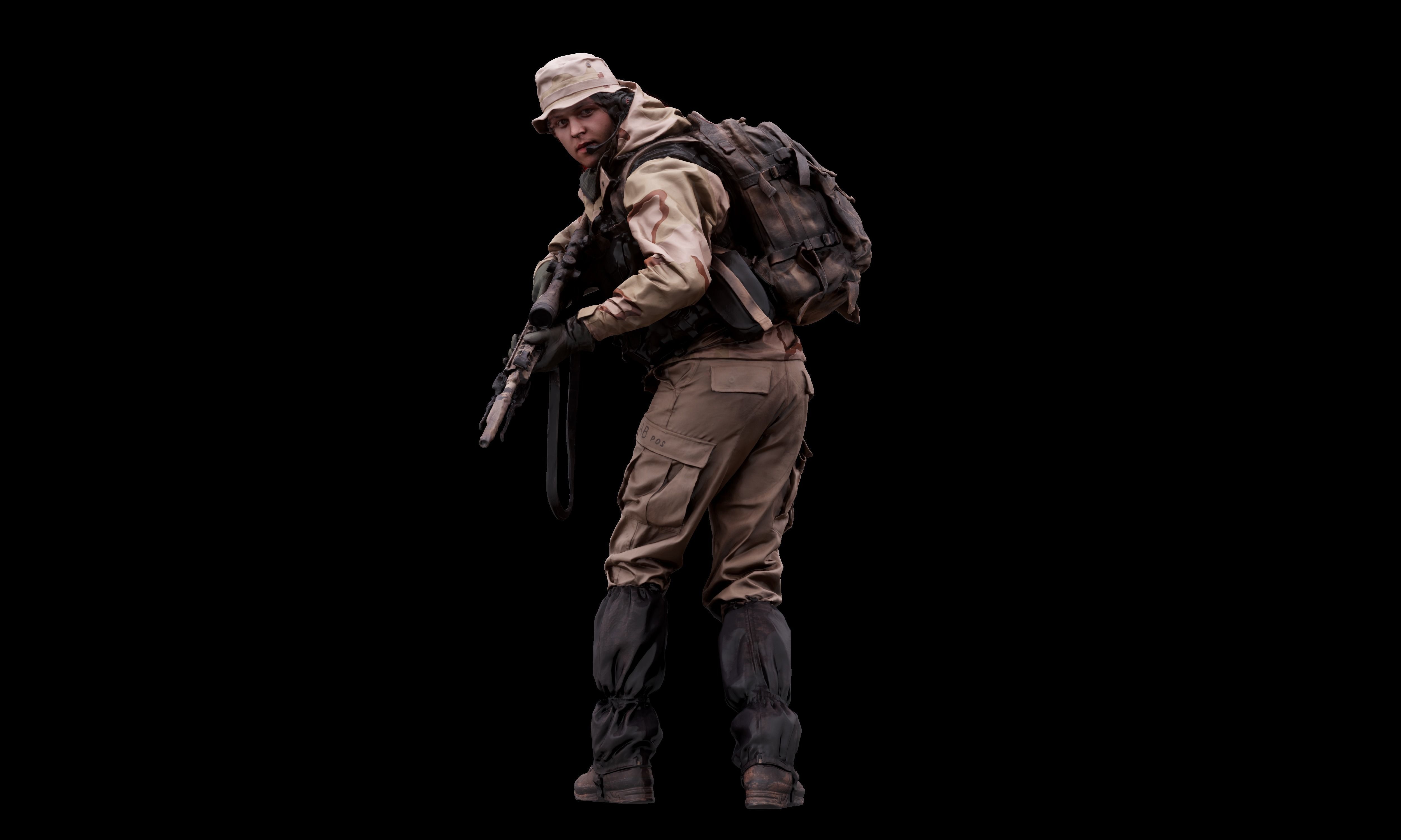 3D Body Scan Reece Bates Army Seal Team 3D model_4