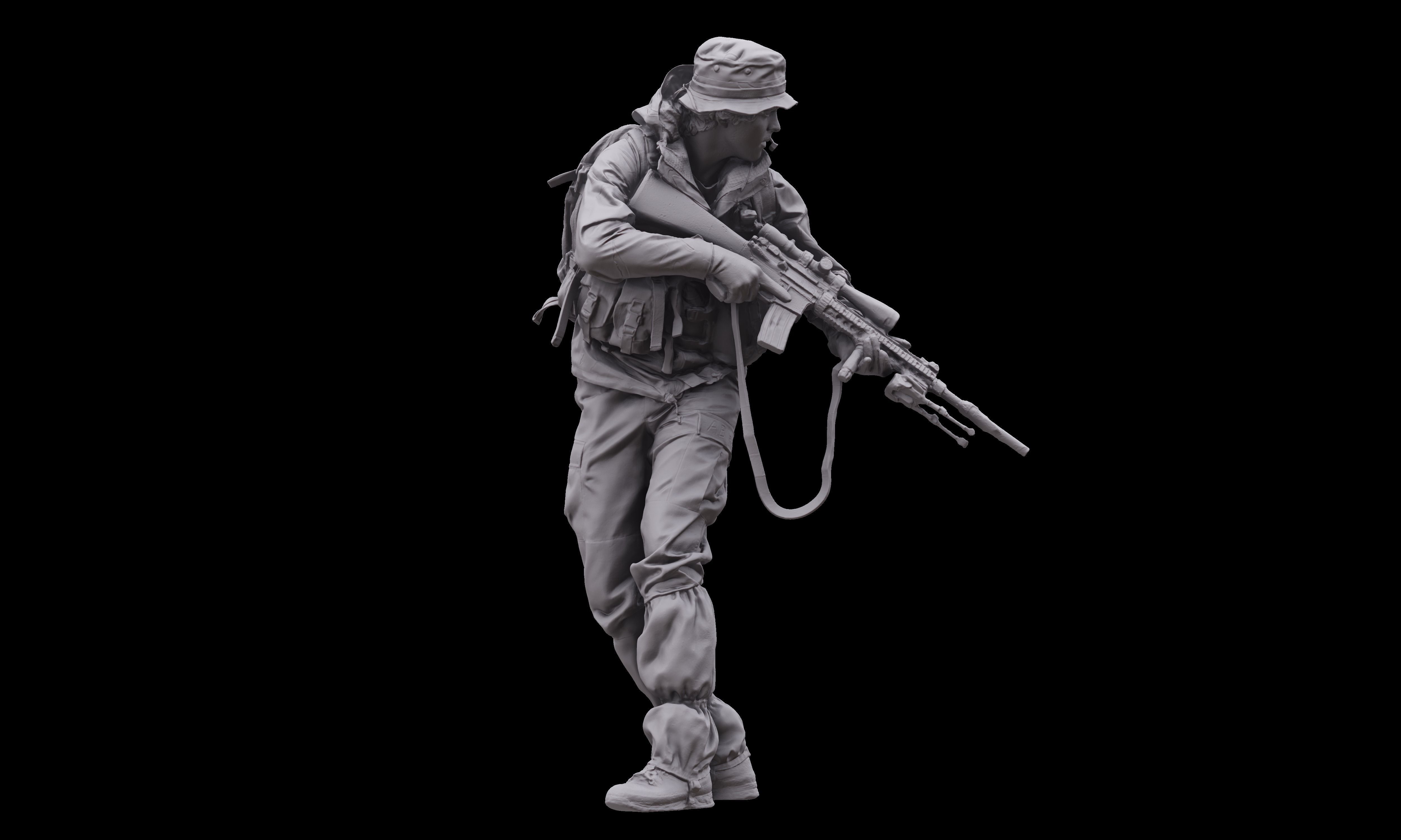 3D Body Scan Reece Bates Army Seal Team 3D model_7
