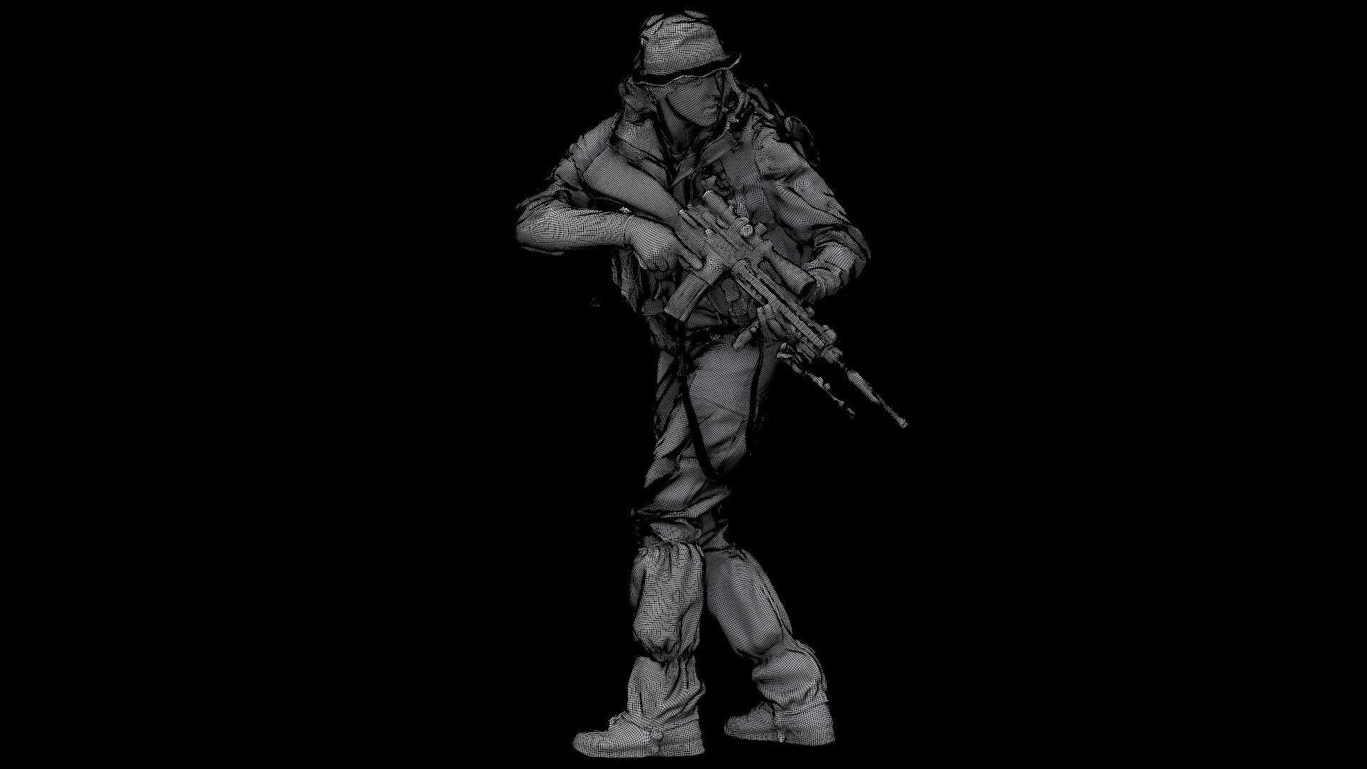 3D Body Scan Reece Bates Army Seal Team 3D model_11