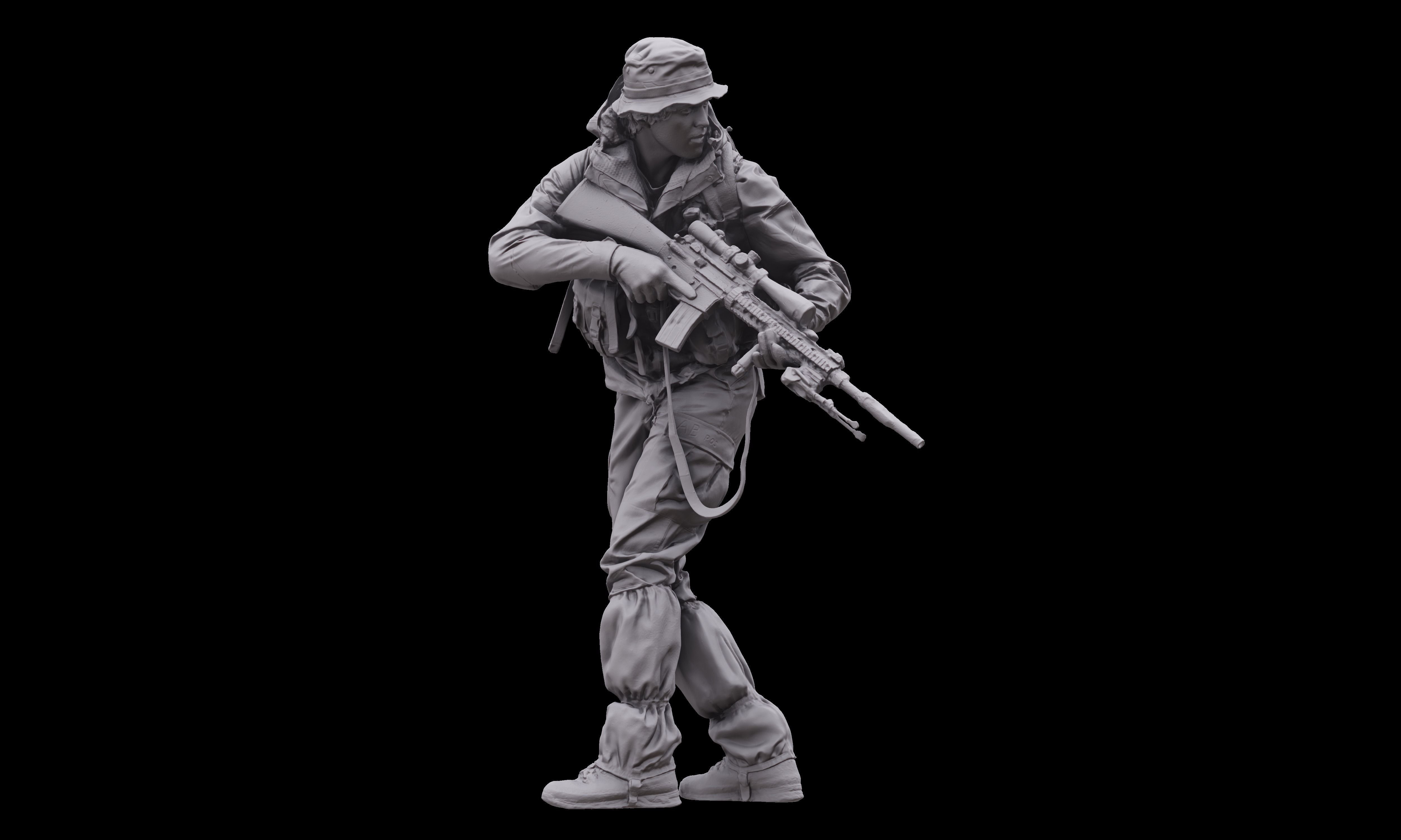3D Body Scan Reece Bates Army Seal Team 3D model_6