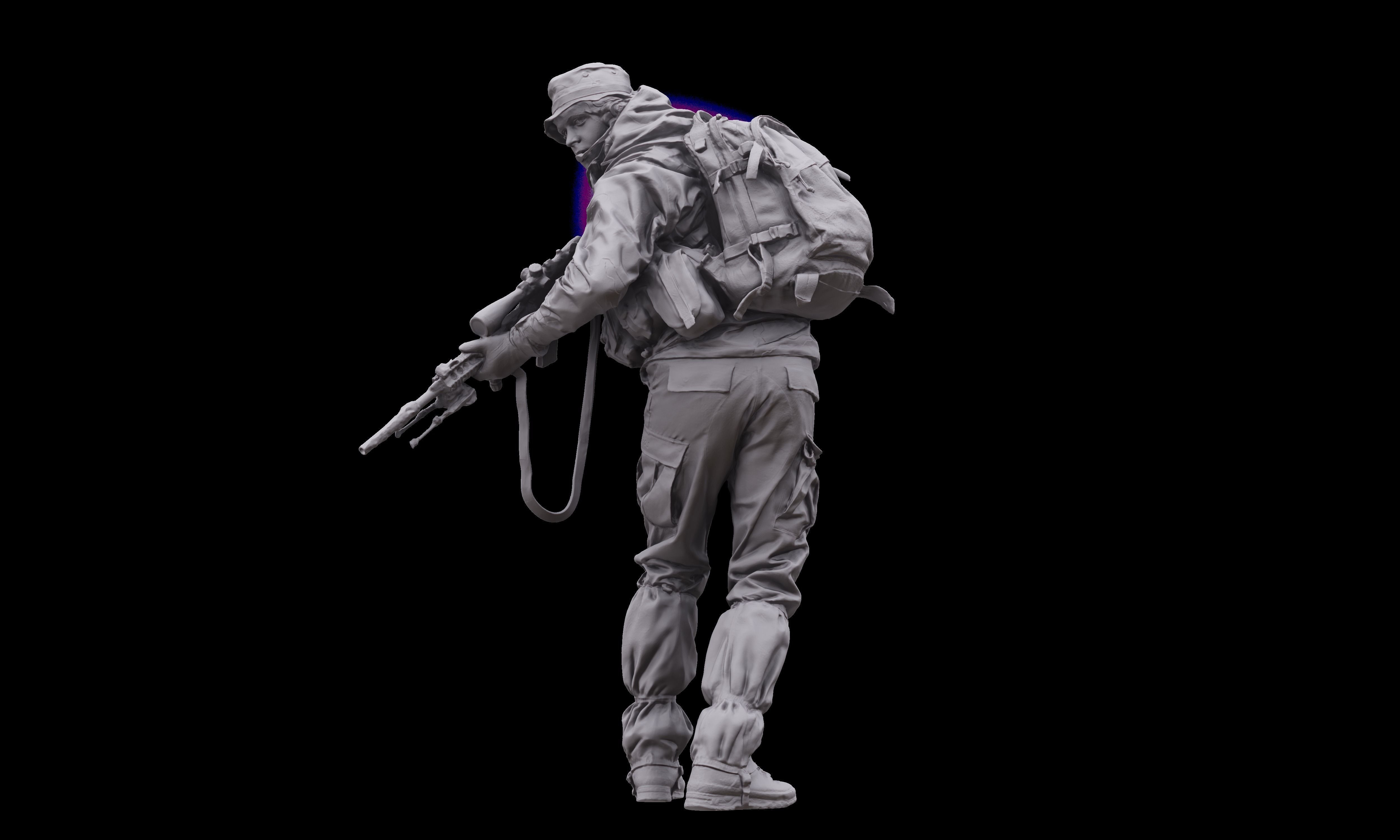3D Body Scan Reece Bates Army Seal Team 3D model_8