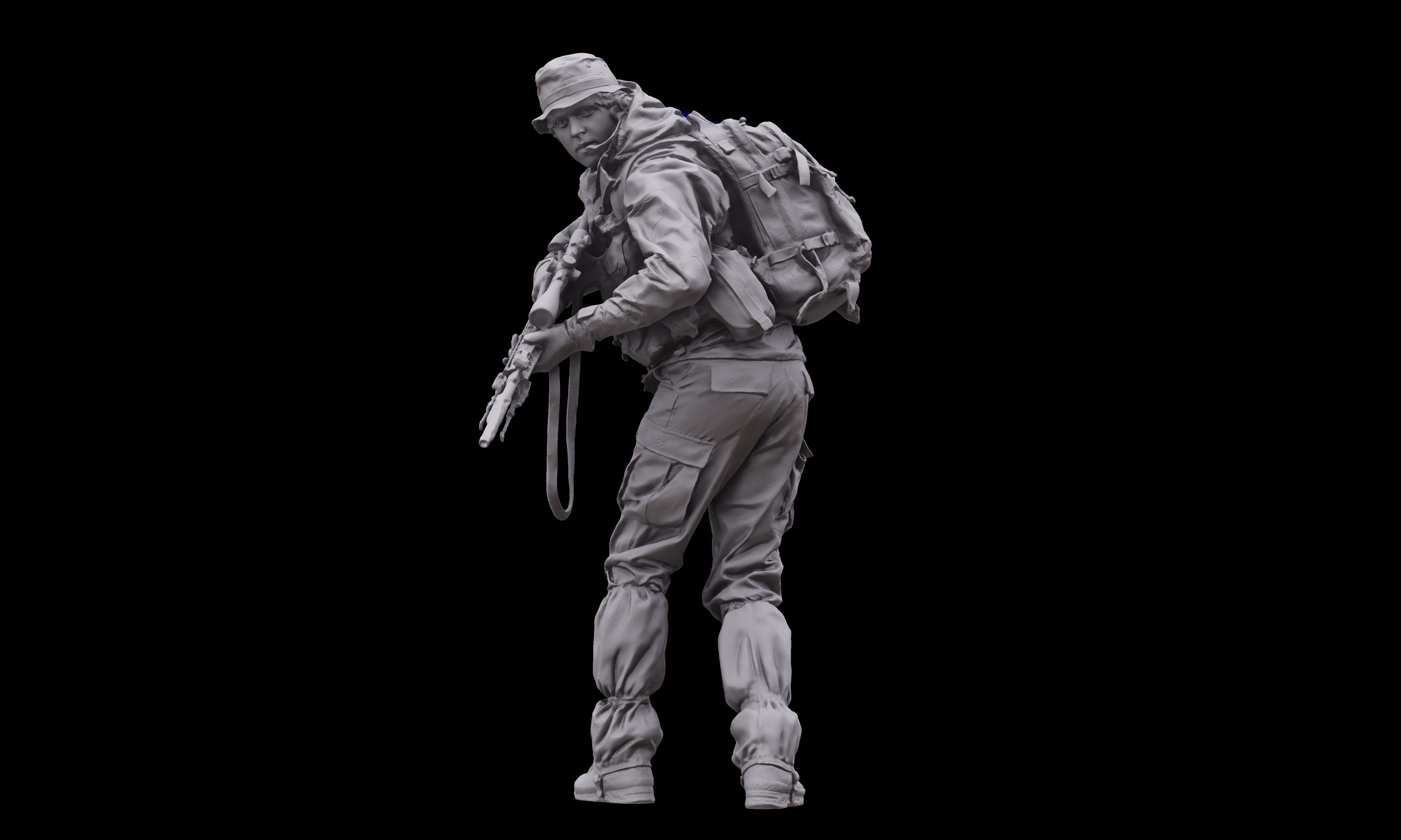 3D Body Scan Reece Bates Army Seal Team 3D model_9