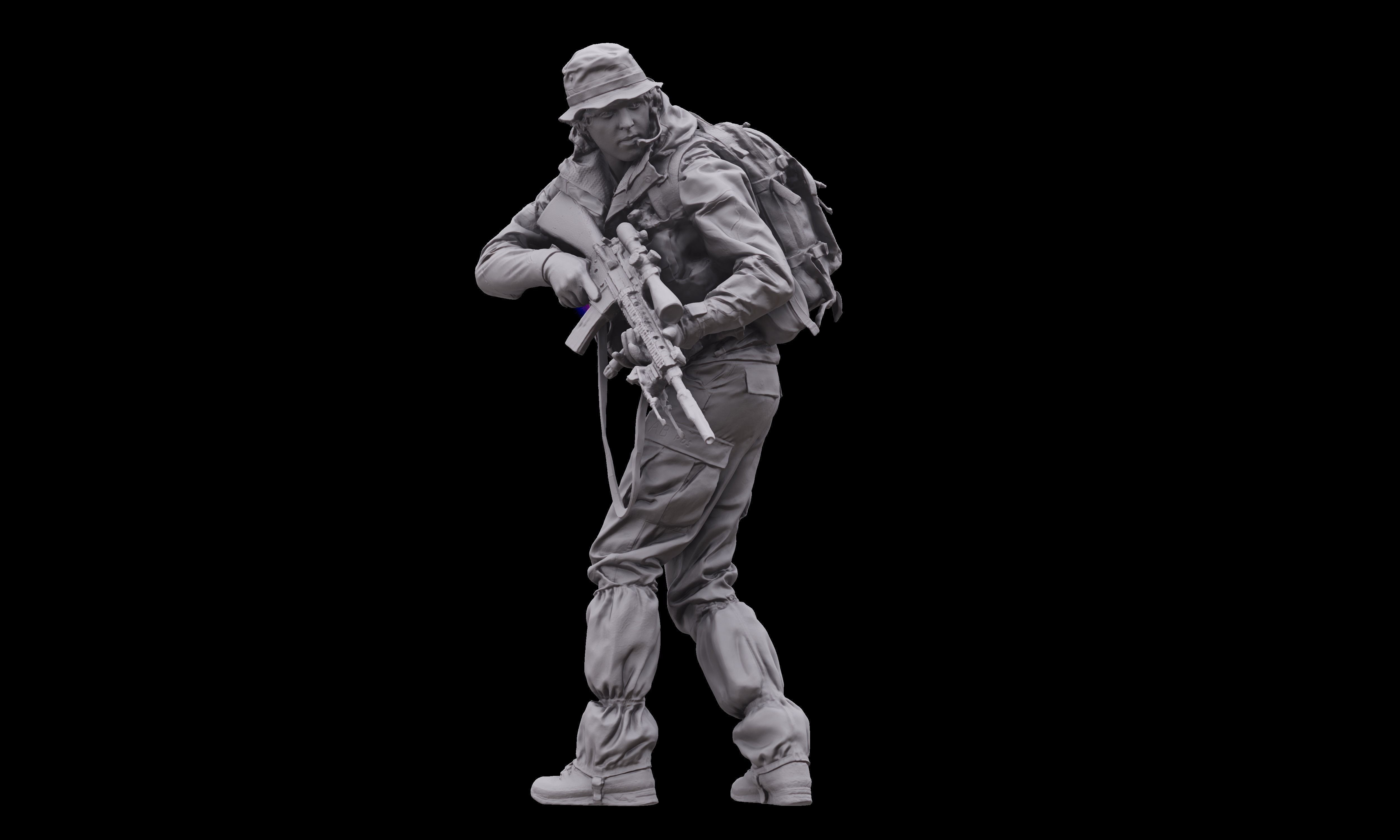 3D Body Scan Reece Bates Army Seal Team 3D model_10