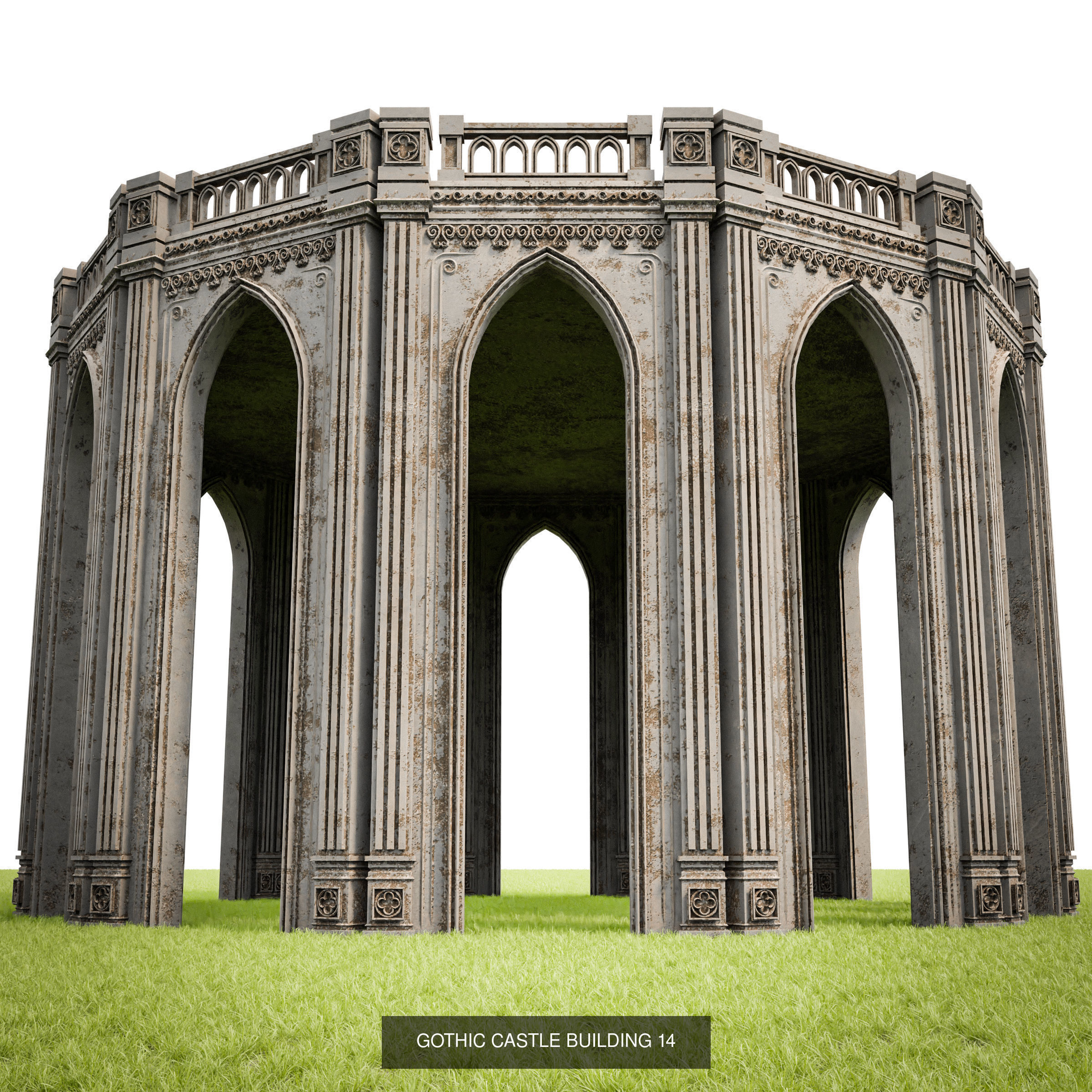 GOTHIC CASTLE BUILDING PACK 3D Model Collection_18