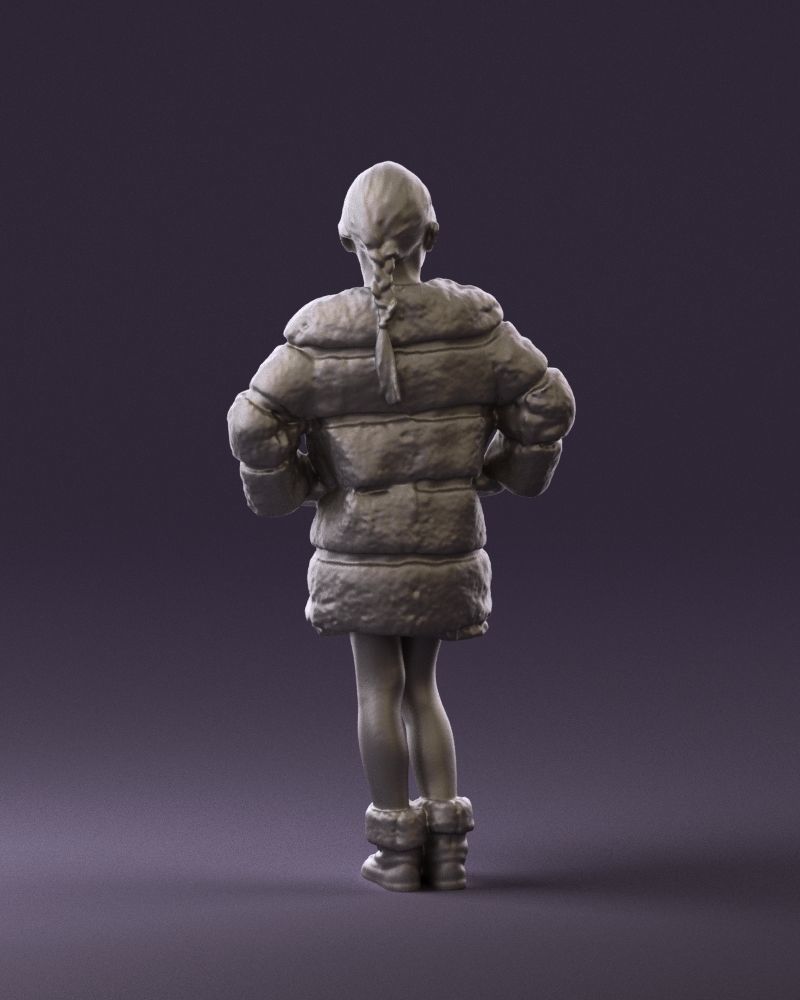 Young girl in white coat big smile 0856 3D Print Ready 3D print model_6