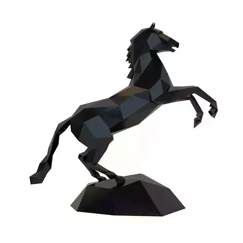Horse poligonal lowpoly