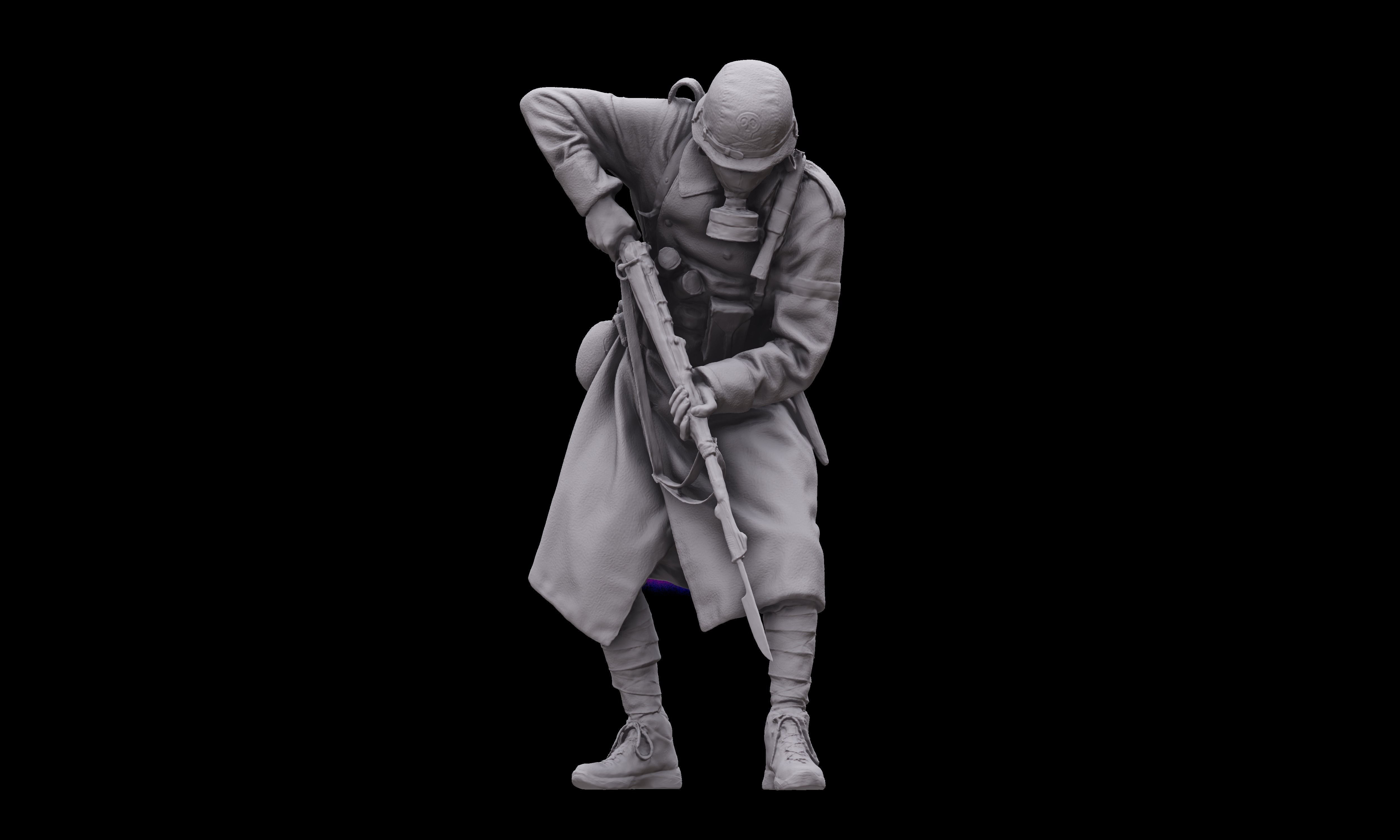 3D Body Scan - Army Stormtrooper Bayonette 3D model_11