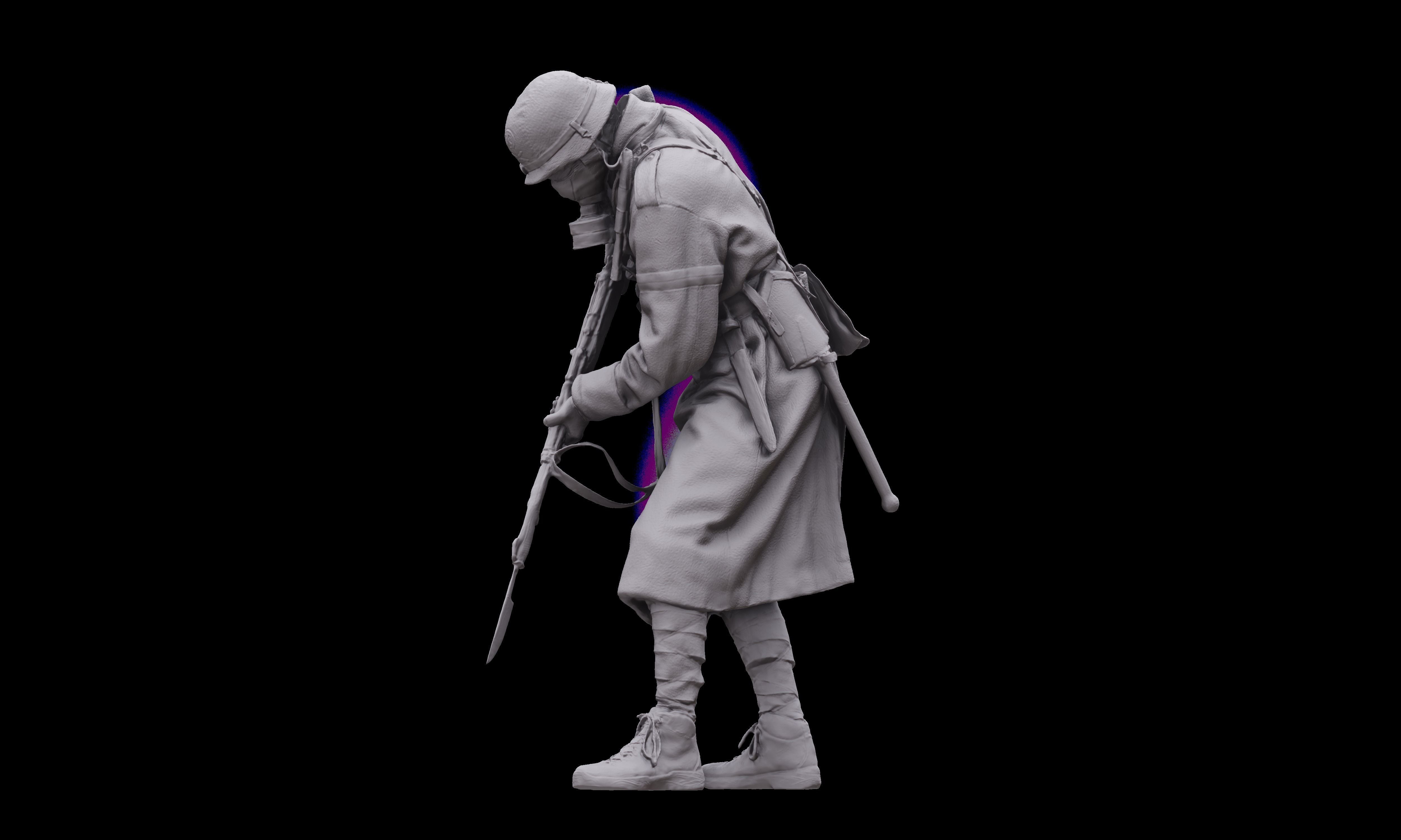 3D Body Scan - Army Stormtrooper Bayonette 3D model_9
