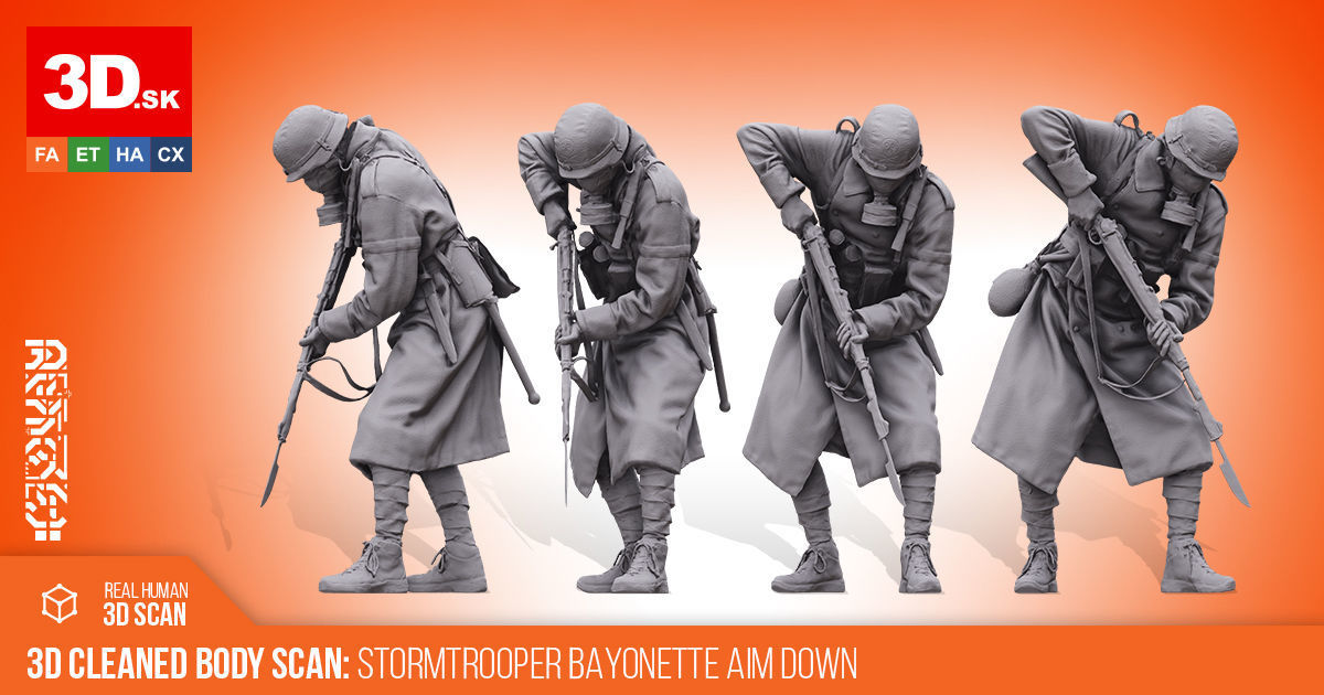 3D Body Scan - Army Stormtrooper Bayonette 3D model_2