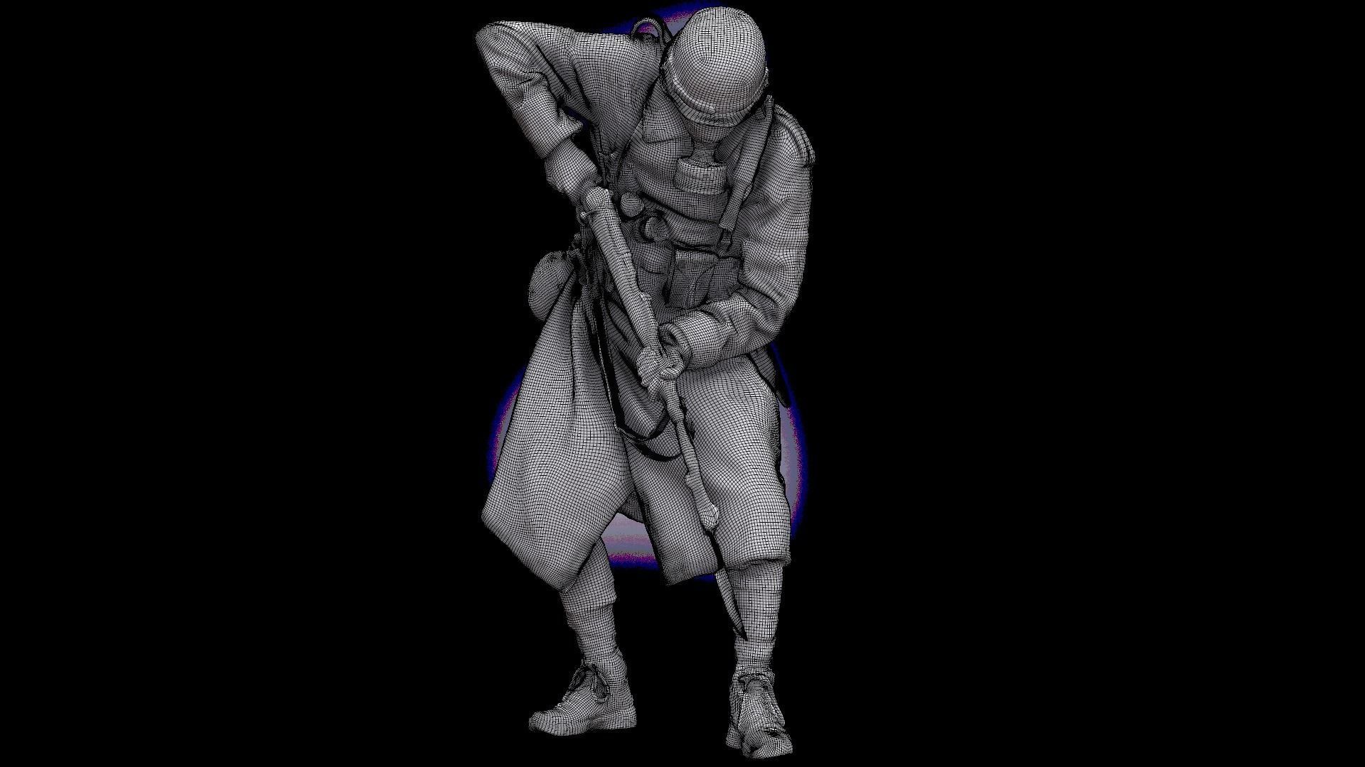 3D Body Scan - Army Stormtrooper Bayonette 3D model_13