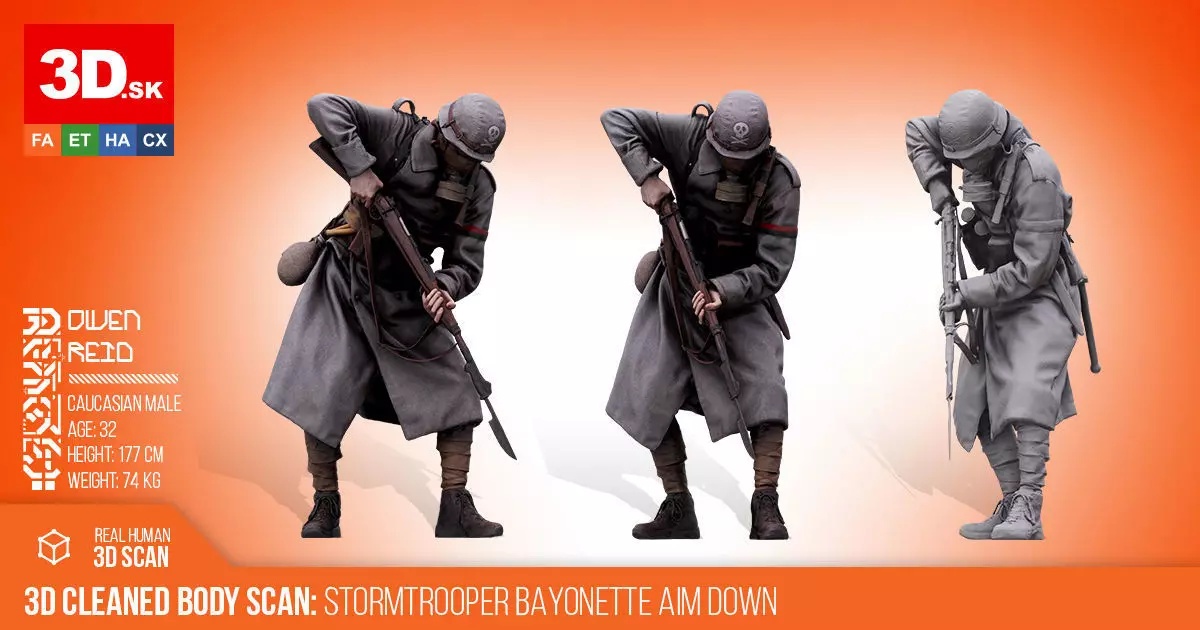 3D Body Scan - Army Stormtrooper Bayonette 3D model_0