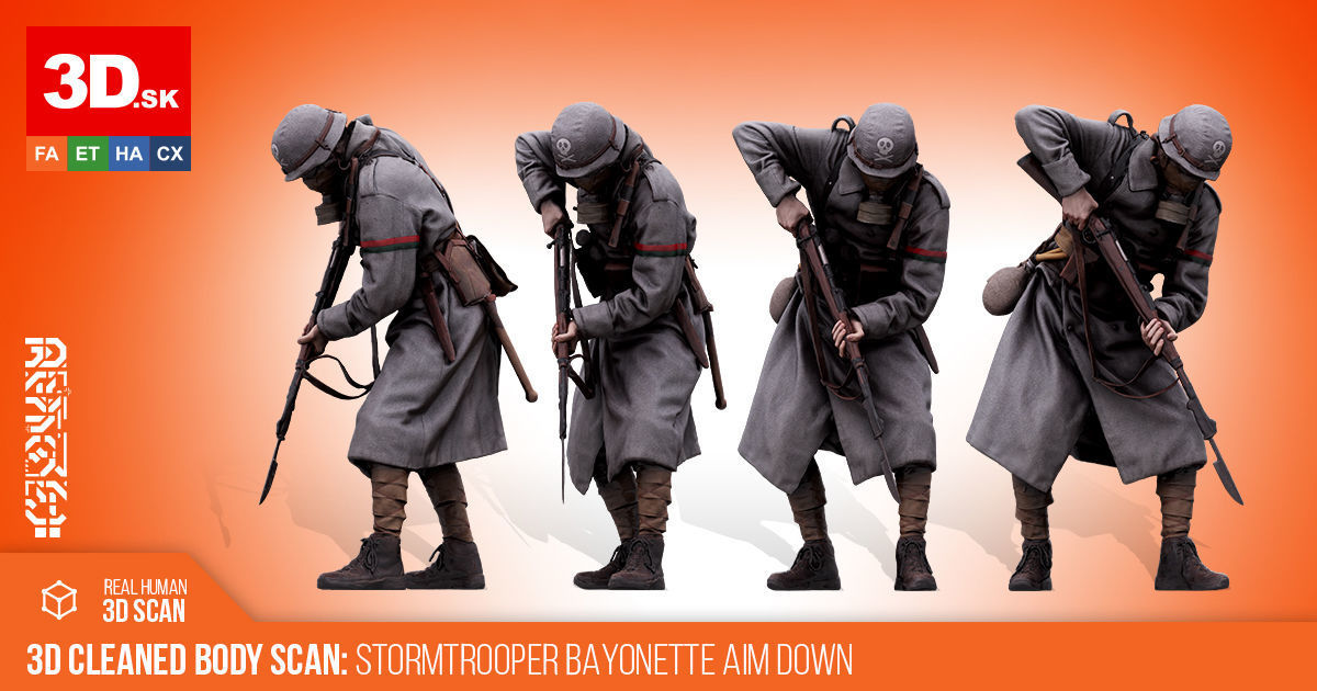 3D Body Scan - Army Stormtrooper Bayonette 3D model_1