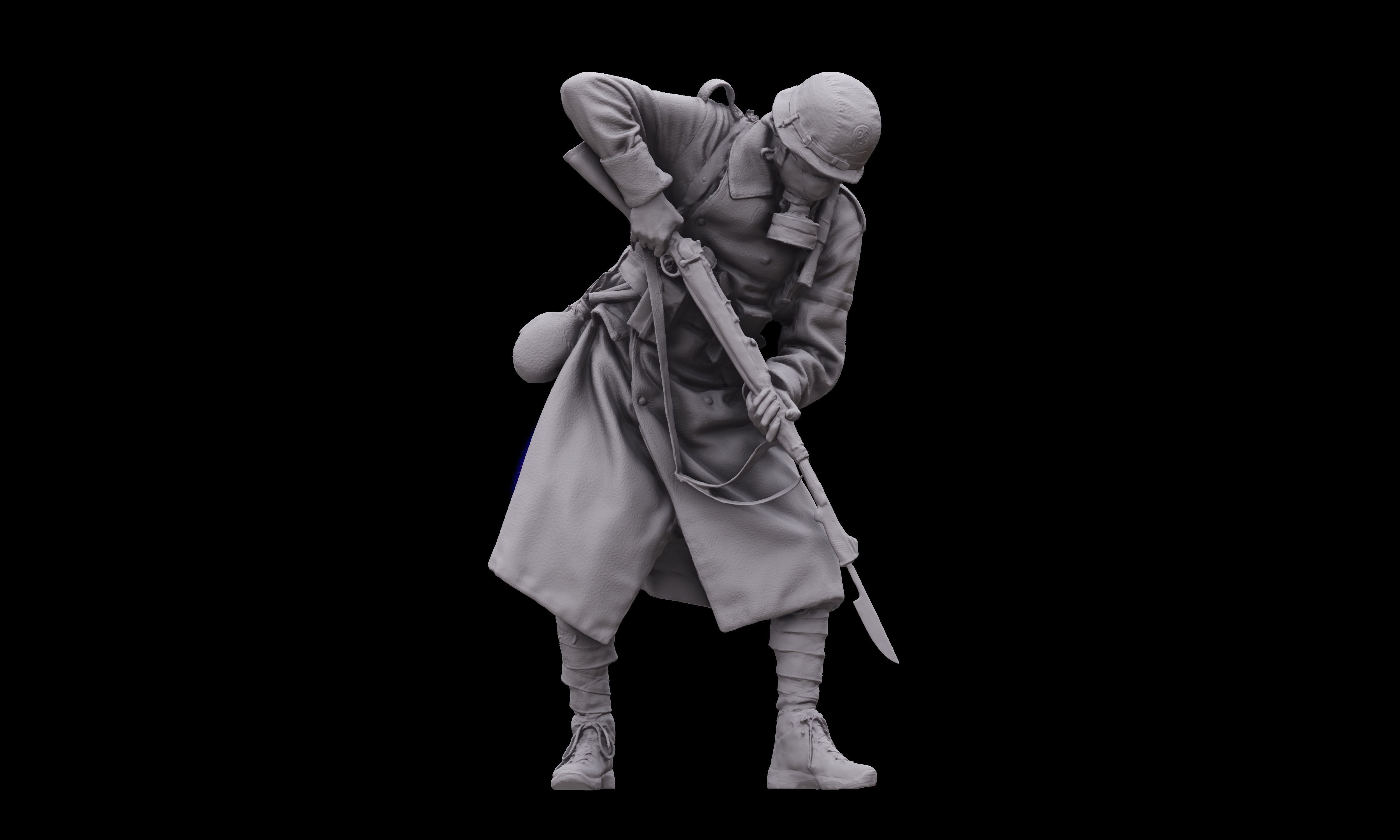 3D Body Scan - Army Stormtrooper Bayonette 3D model_12