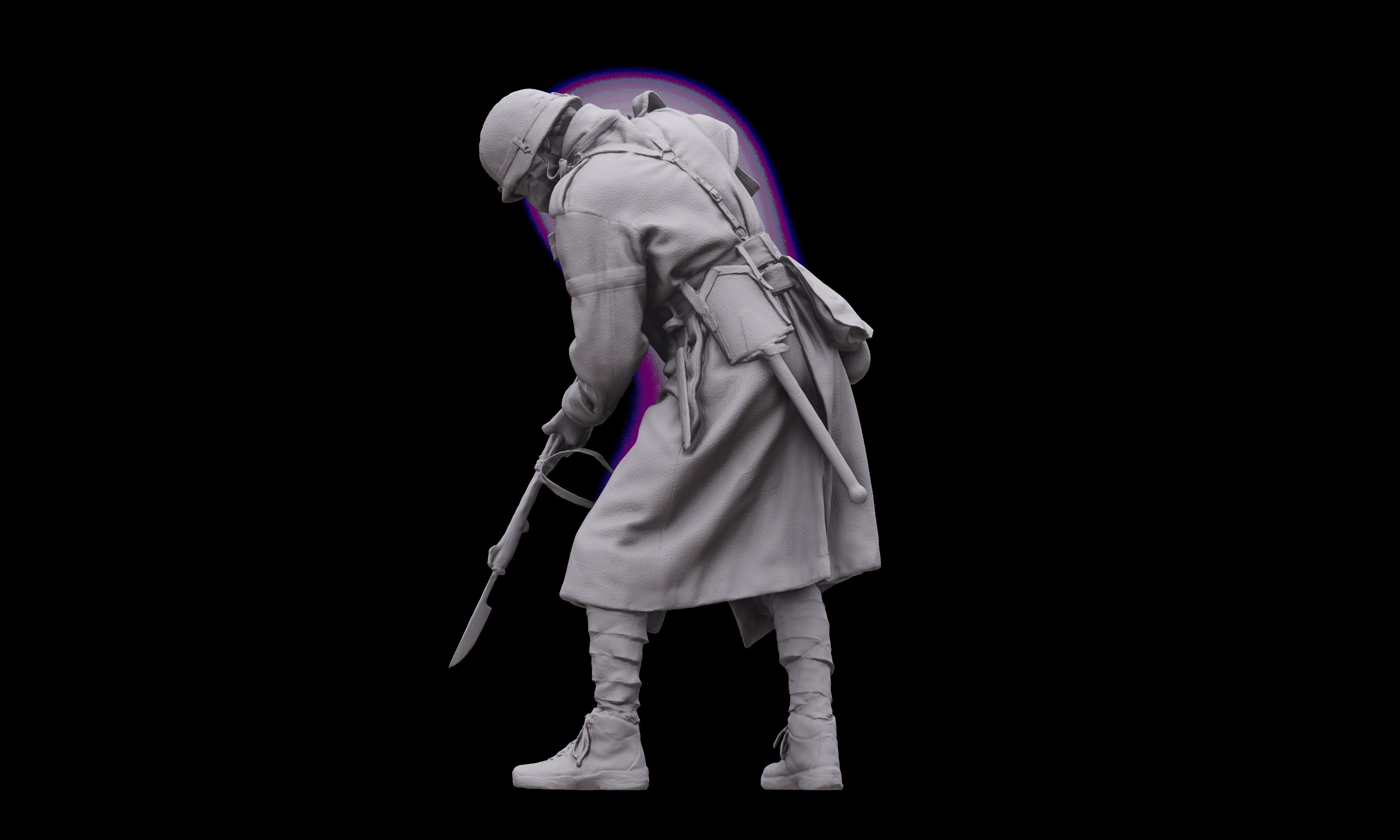 3D Body Scan - Army Stormtrooper Bayonette 3D model_8