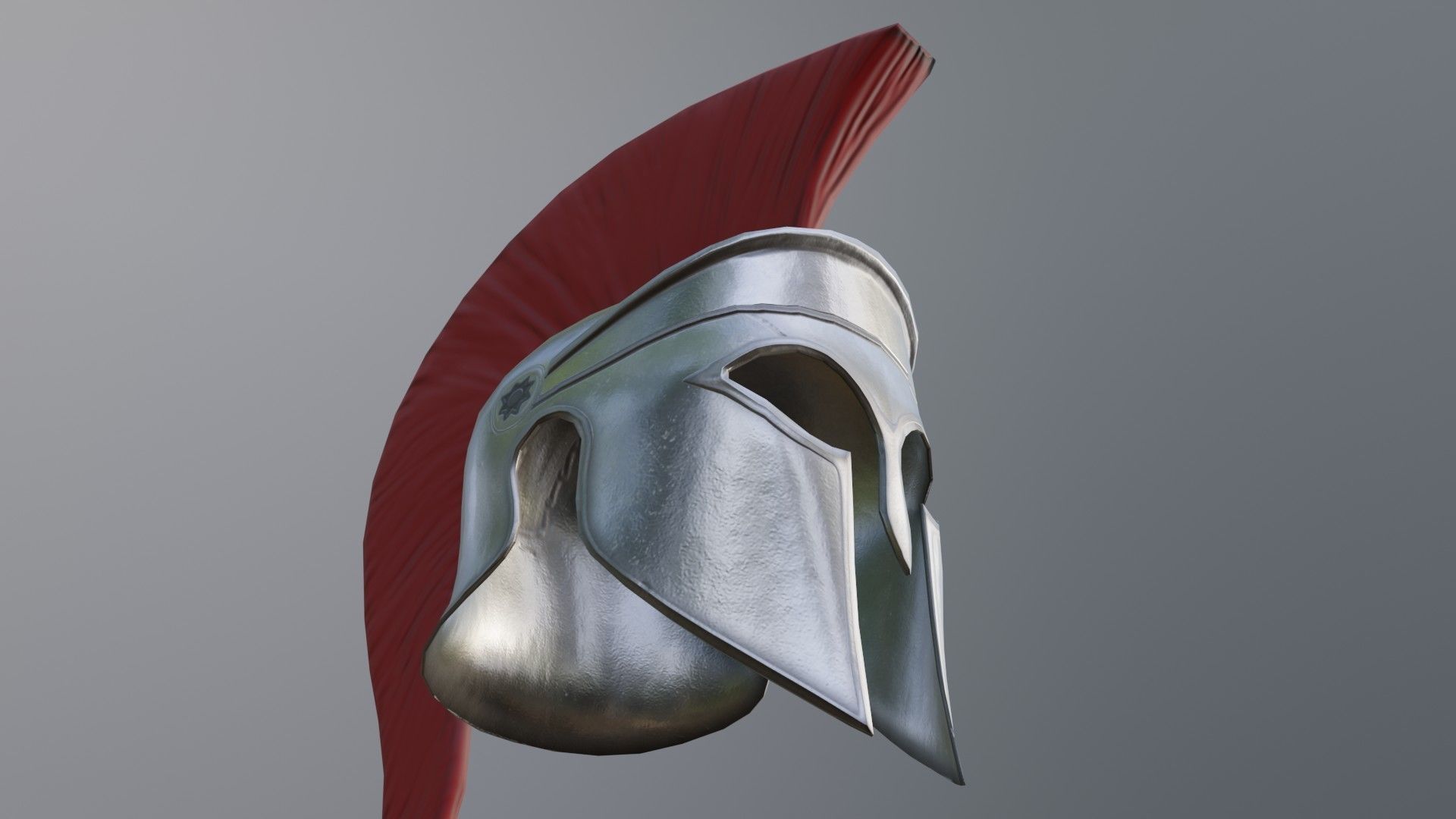 Spartan helmet Low-poly 3D model_2
