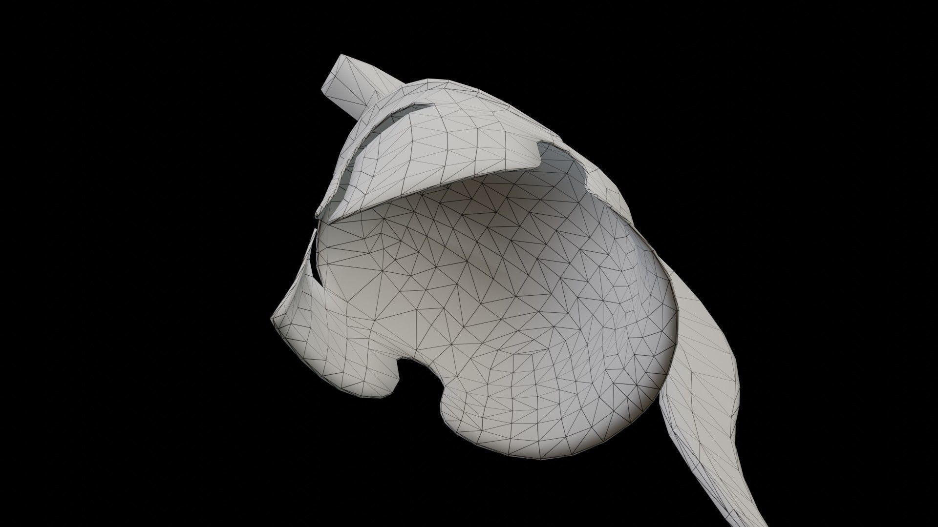 Spartan helmet Low-poly 3D model_17