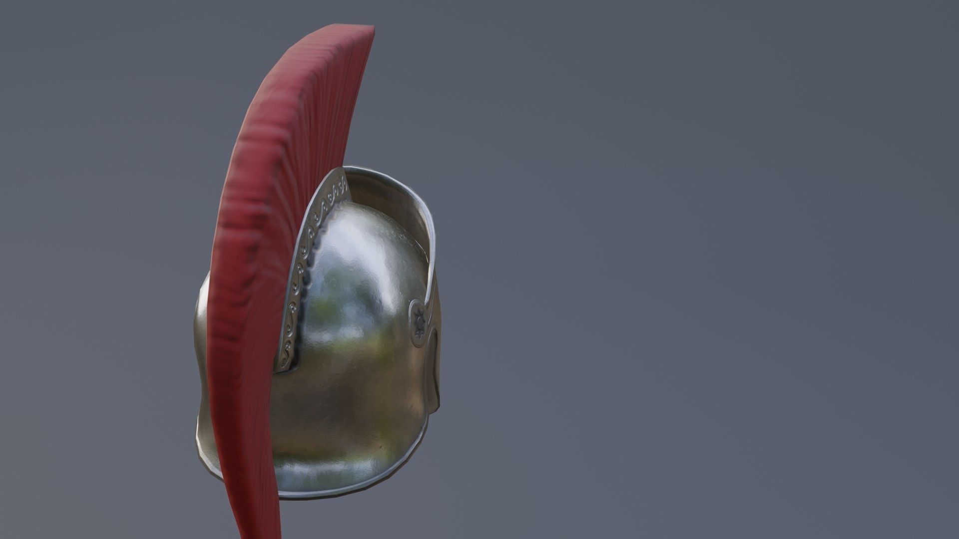 Spartan helmet Low-poly 3D model_3