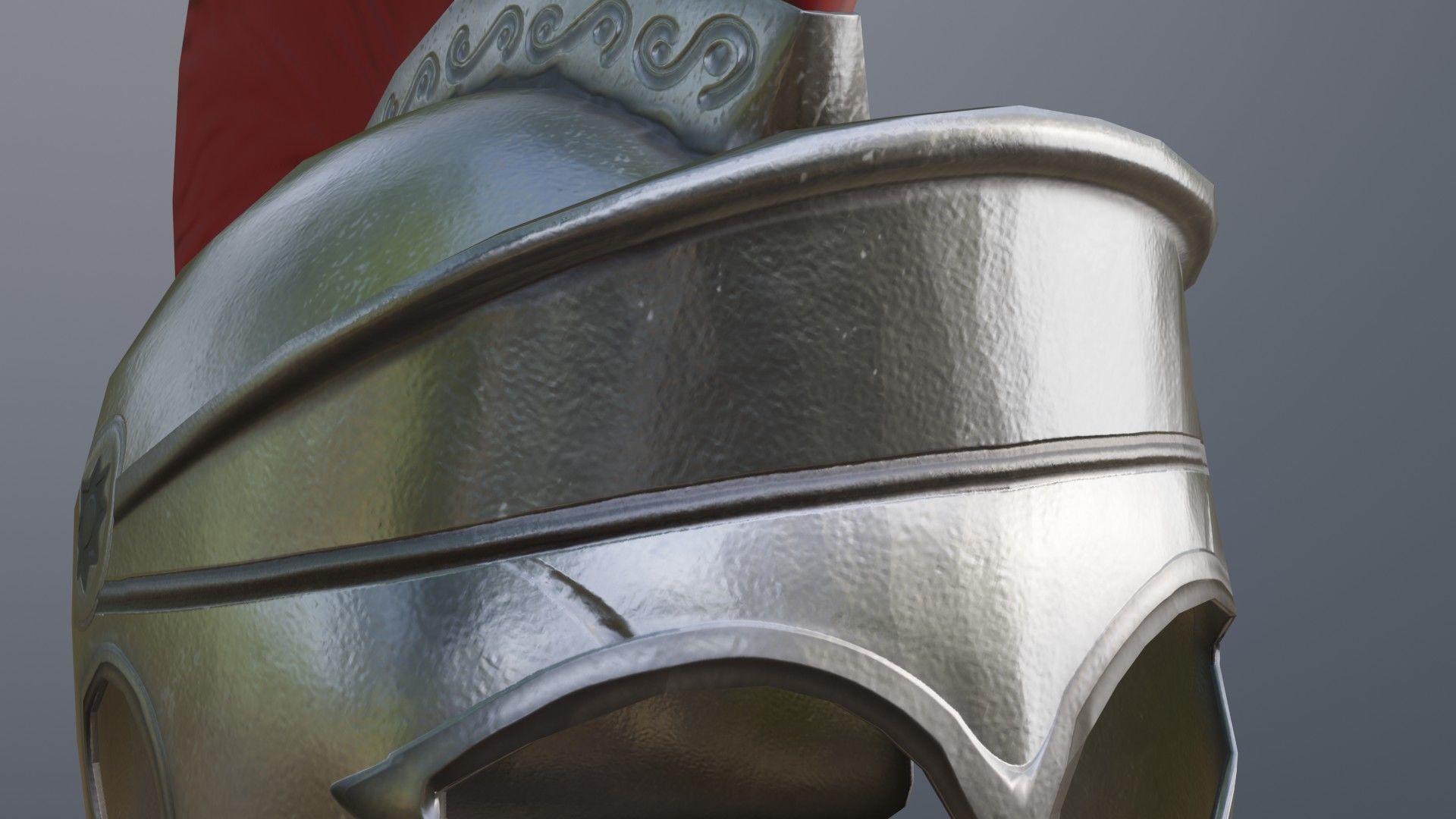 Spartan helmet Low-poly 3D model_7