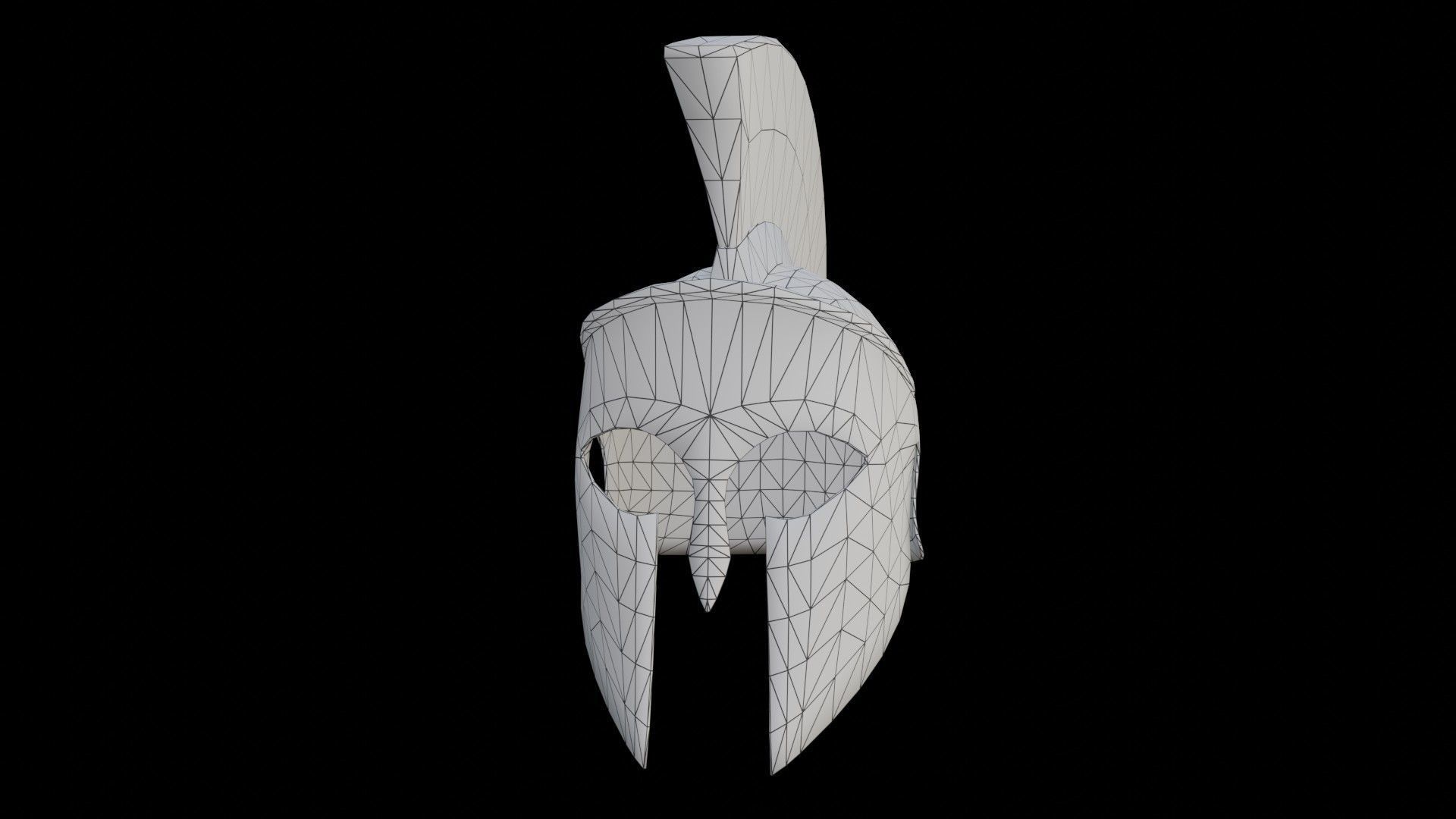 Spartan helmet Low-poly 3D model_15