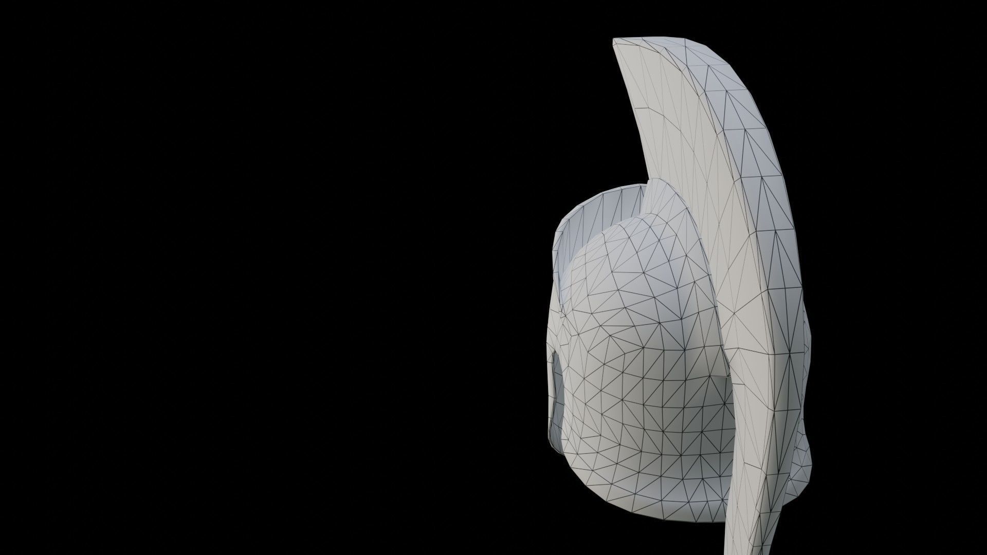 Spartan helmet Low-poly 3D model_16