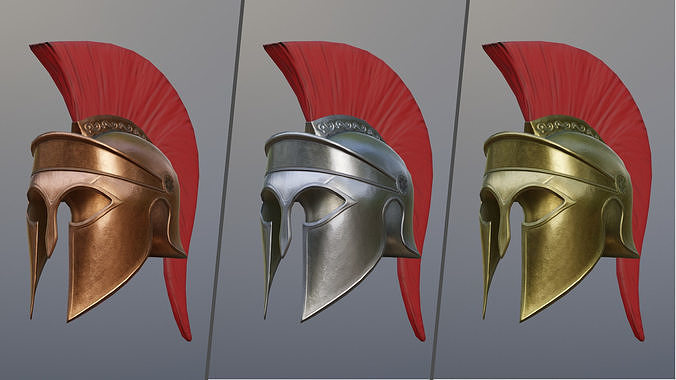 Spartan helmet Low-poly 3D model