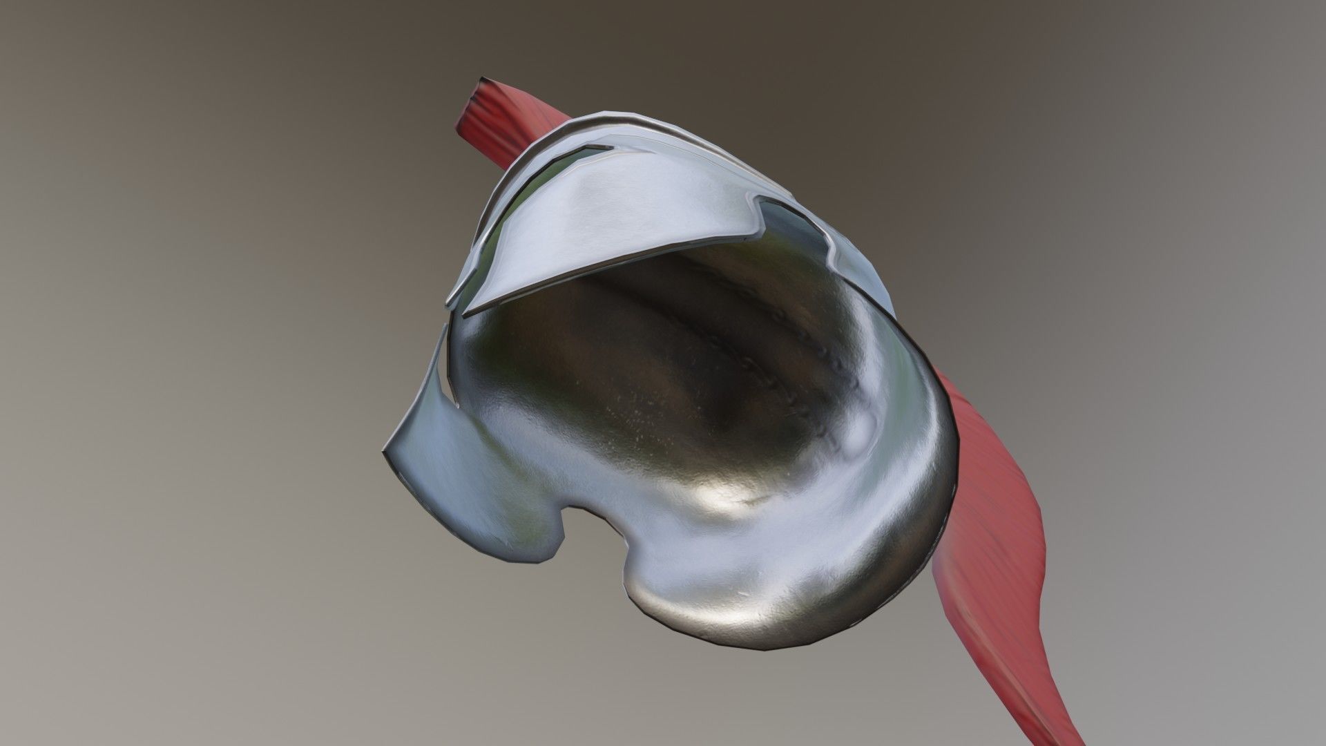 Spartan helmet Low-poly 3D model_8