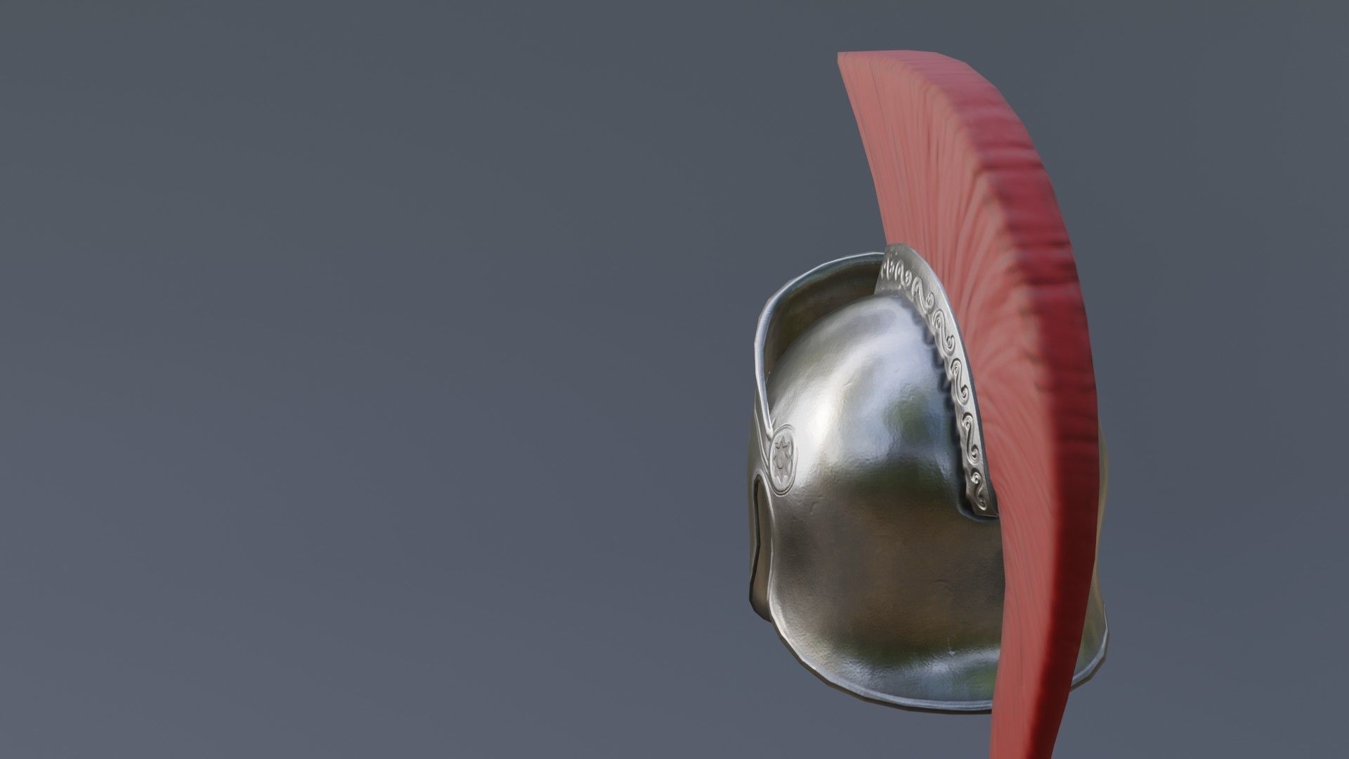 Spartan helmet Low-poly 3D model_4