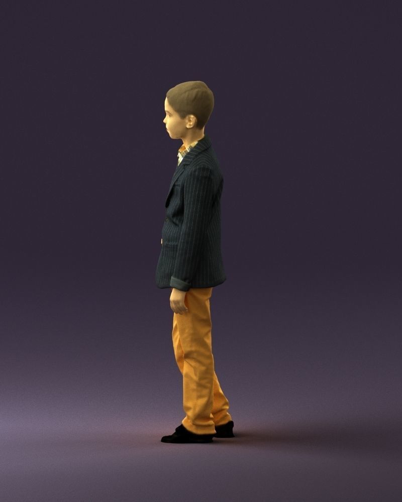 Youngboy in blue stripped suit top 0847 3D Print Ready 3D print model_20