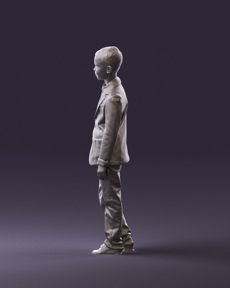 Youngboy in blue stripped suit top 0847 3D Print Ready 3D print model_8