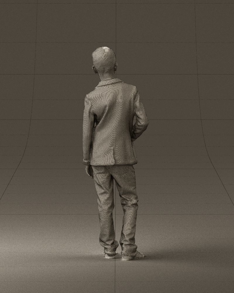 Youngboy in blue stripped suit top 0847 3D Print Ready 3D print model_30