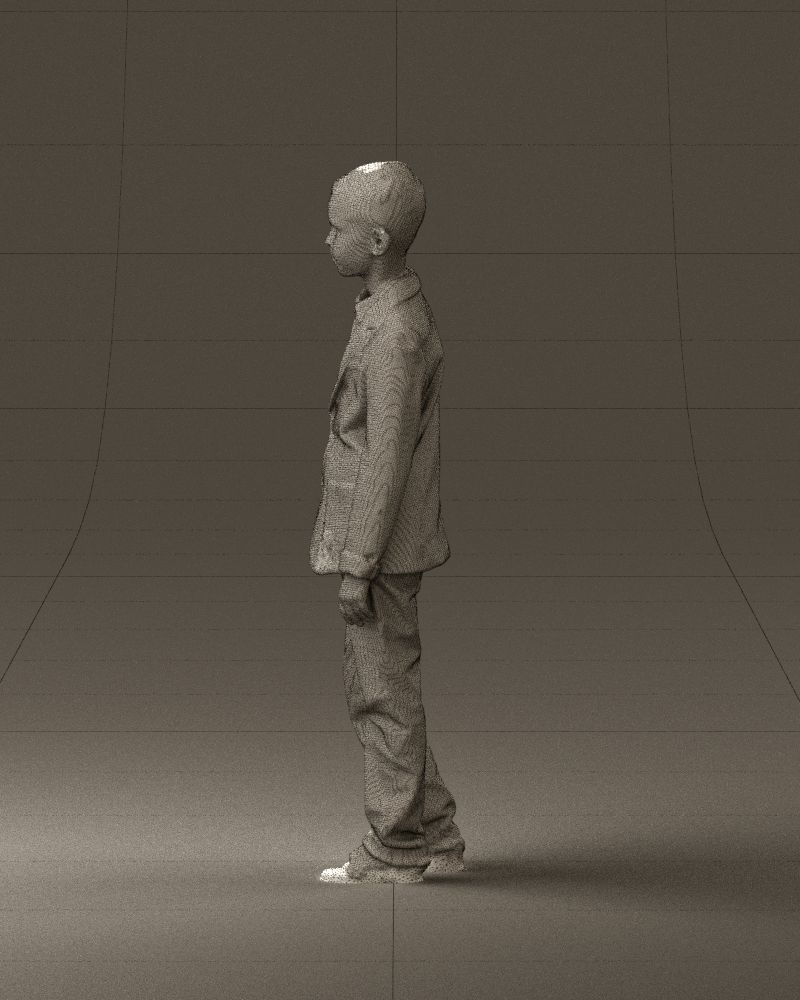 Youngboy in blue stripped suit top 0847 3D Print Ready 3D print model_32