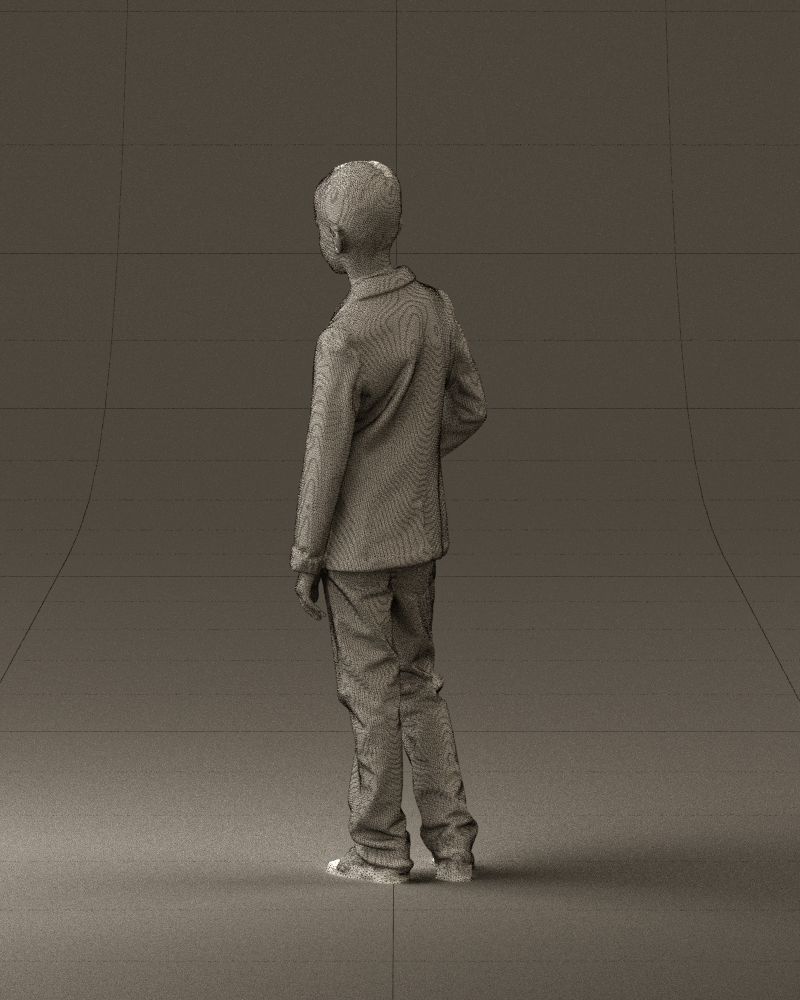 Youngboy in blue stripped suit top 0847 3D Print Ready 3D print model_31