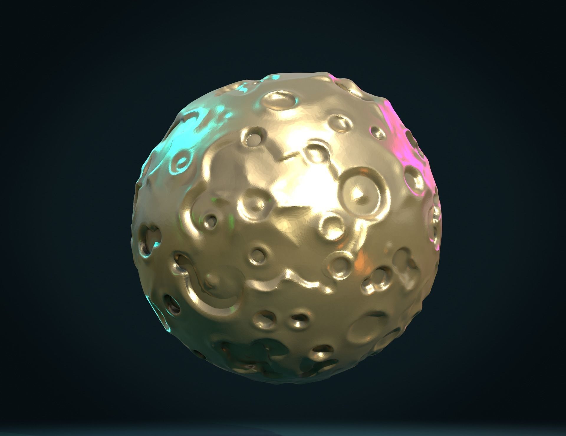 Moon Hollow and Solid 3D print model_3