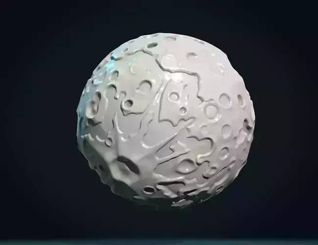 Moon Hollow and Solid 3D print model