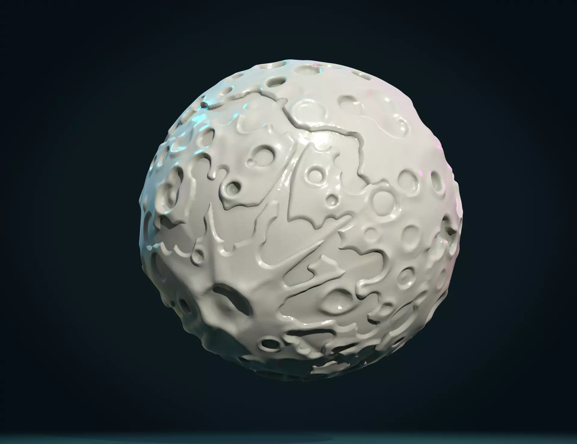 Moon Hollow and Solid 3D print model_0