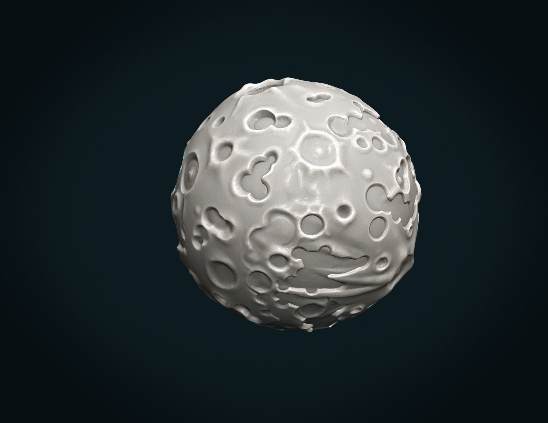 Moon Hollow and Solid 3D print model_7