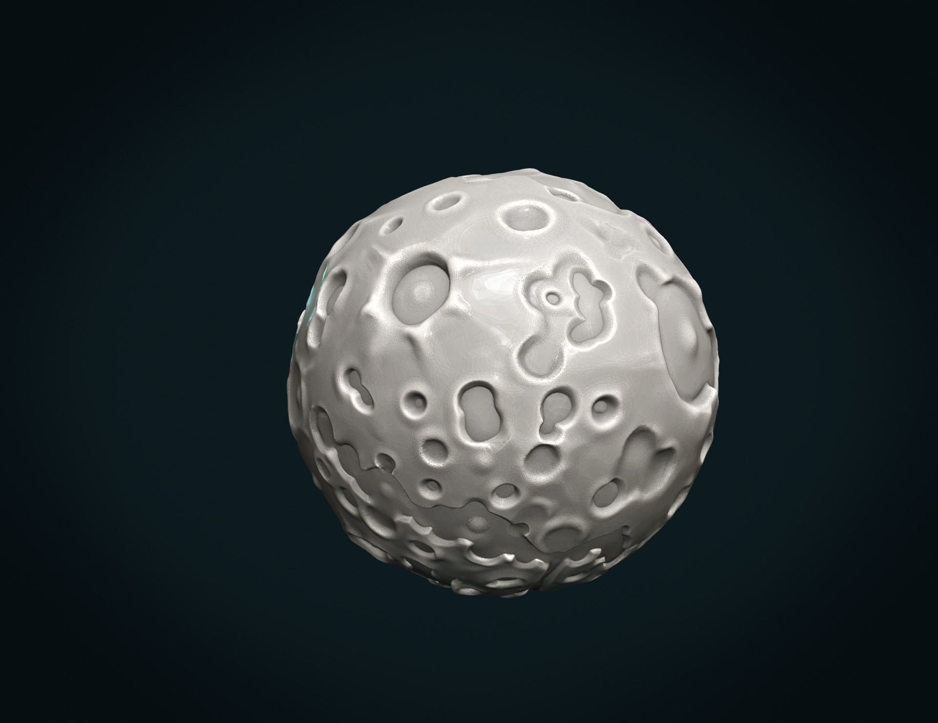 Moon Hollow and Solid 3D print model_6