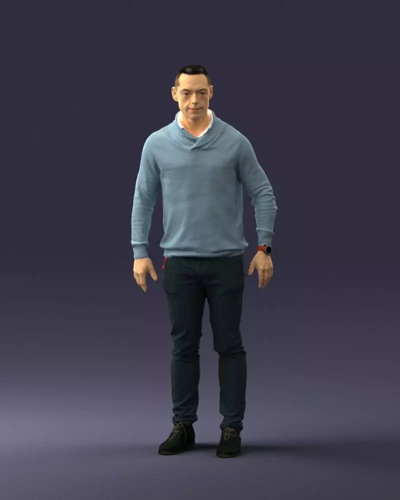 000390 Male Character in Casual Clothing 3dp 3D print model