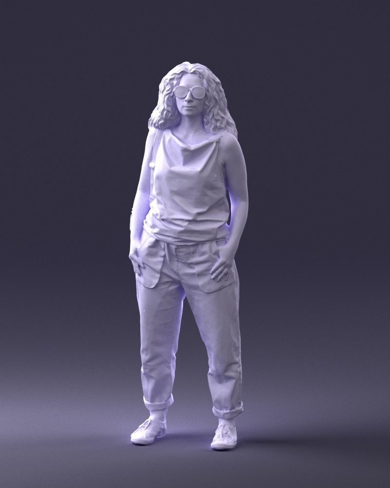 Woman with red hair 0081 3D Print Ready 3D print model_34