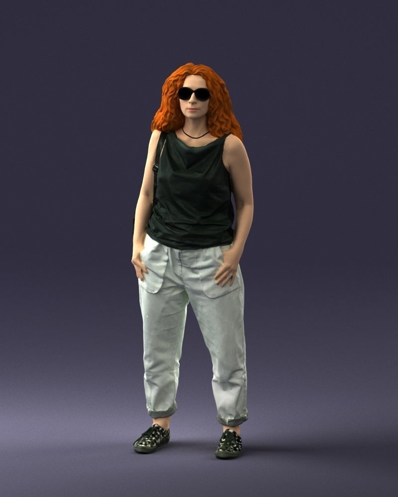 Woman with red hair 0081 3D Print Ready 3D print model_33