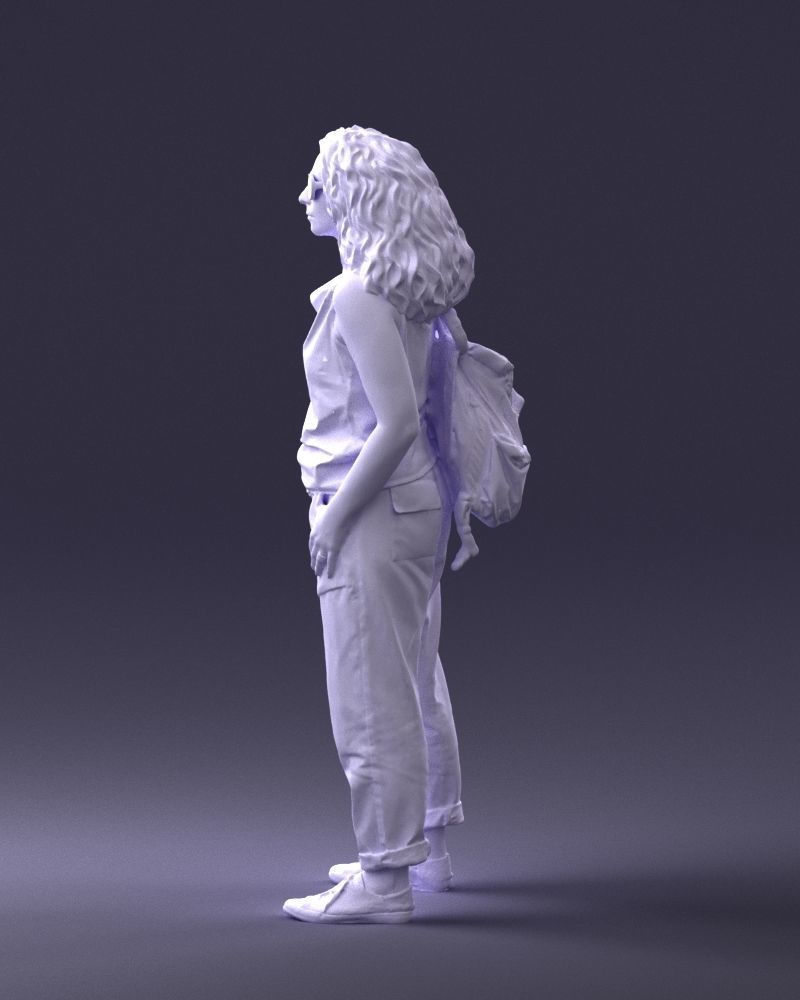 Woman with red hair 0081 3D Print Ready 3D print model_25