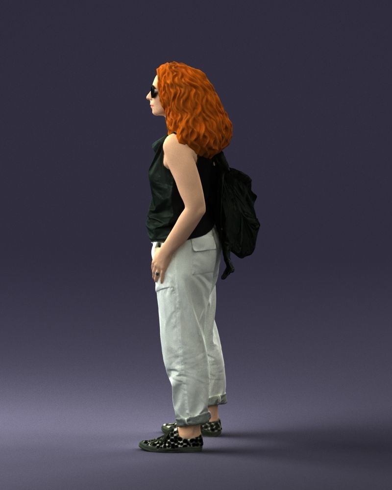 Woman with red hair 0081 3D Print Ready 3D print model_24